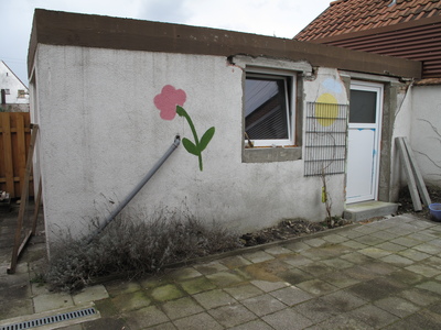 Garagenwand Urzustand