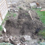 Entfernen Beton aus Garten